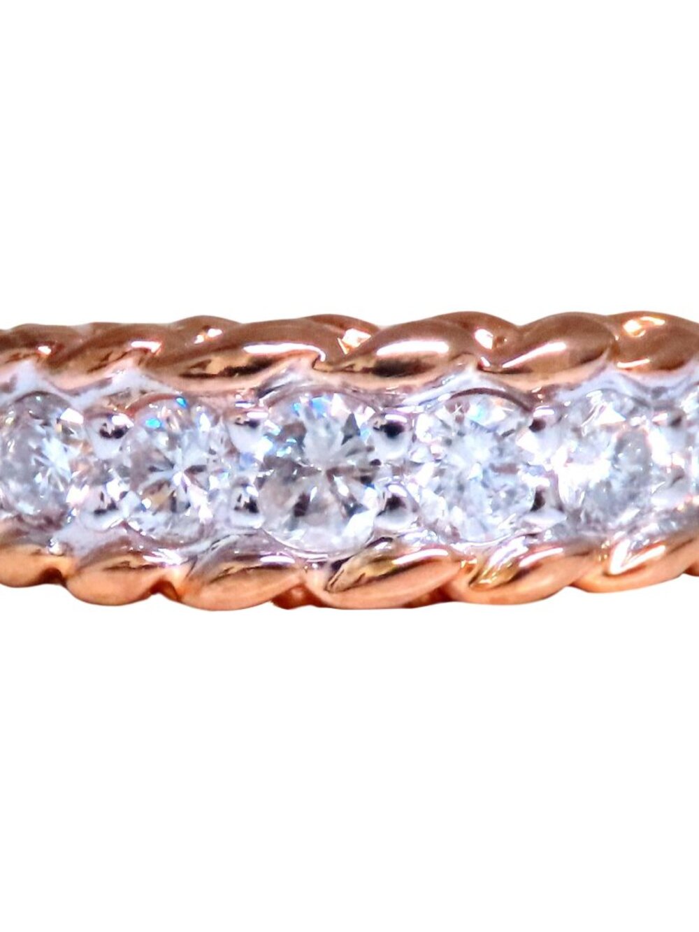 .80ct Natural Diamonds Band Ring 14kt Gold 12432*